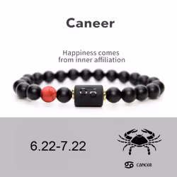 Men Women 12 Constellation Bracelet Elastic Bracelet Hand Woven Adjustable Natural Tiger Eye Obsidian Bracelet Party Gift Jew ...