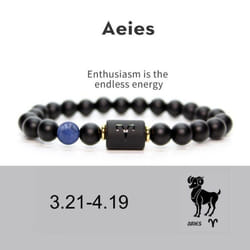 Men Women 12 Constellation Bracelet Elastic Bracelet Hand Woven Adjustable Natural Tiger Eye Obsidian Bracelet Party Gift Jewelry - aeies