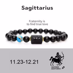 Men Women 12 Constellation Bracelet Elastic Bracelet Hand Woven Adjustable Natural Tiger Eye Obsidian Bracelet Party Gift Jew ...