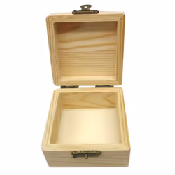 Blank Square Shape Unfinished Wooden Jewelry Gift Box For Kid Diy Craft Supplies Wood Box Pine Storage Vintage Gift Purse Cra ...