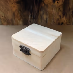 Blank Square Shape Unfinished Wooden Jewelry Gift Box For Kid Diy Craft Supplies Wood Box Pine Storage Vintage Gift Purse Craft