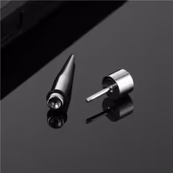 Long Stainless Steel Crystal Zircon Cartilage Ear Studs Earrings For Women Men Round Rhinestone Piercing Wedding Jewelry Gift