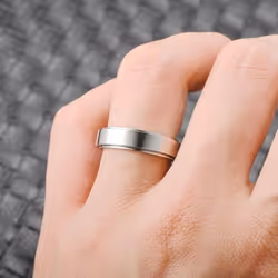 Rotating Dynamic Titanium Steel Ring Ring Women&apos;s Minimalist Ring Ring - silver, 13