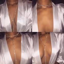 Yousheng Wedding Party Club Women&apos;s Sexy Necklace Choker Shiny Rhinestone Jewelry Gift - silver