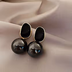 Cute Temperament Imitation Pearl Drop Earrings For Women Enamel Elegant Vintage Geometric Earrings Wedding Party Jewelry Gift ...
