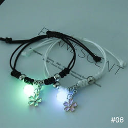 1 Pair Luminous Bracelet Fashion Alloy Hand Braided Bracelet Luminous Bracelet Jewelry Gift For Friends Lovers - 6