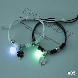 1 Pair Luminous Bracelet Fashion Alloy Hand Braided Bracelet Luminous Bracelet Jewelry Gift For Friends Lovers - 5