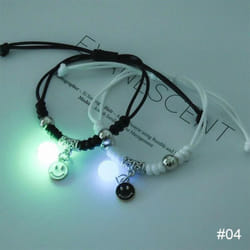 1 Pair Luminous Bracelet Fashion Alloy Hand Braided Bracelet Luminous Bracelet Jewelry Gift For Friends Lovers - 4