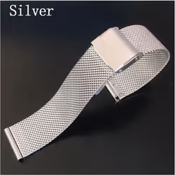) ) Milanese Watchband 12mm 14mm 16mm 18mm 20mm 22mm 24mm Universal Stainless Steel Metal Watch Band Strap Bracelet - silver, ...