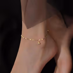 Minimal Beads Vintage Anklets For Womens - Gold