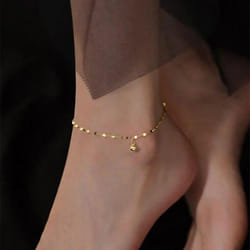 Minimal Beads Vintage Anklets For Womens - Gold