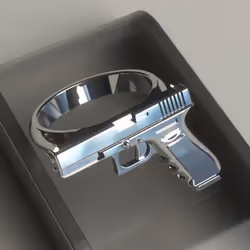 New Gothic Personalized Vintage Jewelry Pistol Ring Punk Desert Eagle Women Male Ring Jewelry Size 6-13 - 10