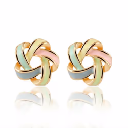 Stud Earrings For Women Brincos Fashion Bijoux Flower Boucle D&apos;oreille Femme Accessory Jewelry - white