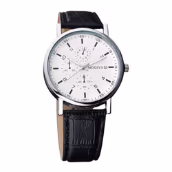 Men Watches Chronograph Casual Analog Quartz Watch Quartz Movement Watch Belt Strap Wristwatch Gift For Boyfriend Father - bl ...