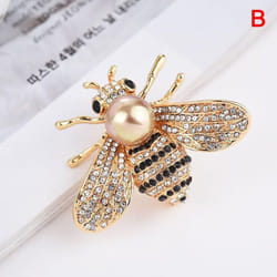 Insect Series Brooch Delicate Little Bee Brooches Pin Jewelry - gold, B