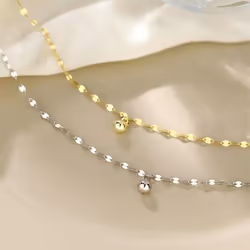 Minimal Beads Vintage Anklets For Womens - Silver