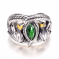 Fashion Classics Crystal Ring Film Aragorn&apos;s Ring Of Barahir Lord Of The Rings - 6