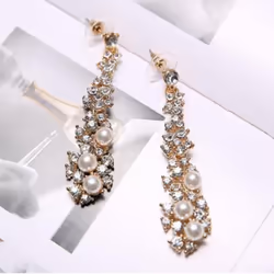 Elegant Chic Women Lady's Rhinestone Dangle Chandelier Earrings Jewelry
