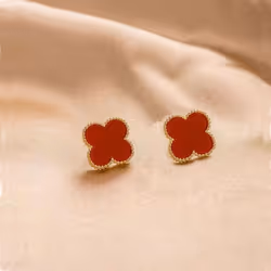 Large Four-leaf Clover Earrings Niche Design Sense Of Hundred With Senior Light Luxury Temperament Simple Sweet Earrings Wome ...