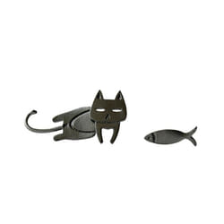 1 Pair Asymmetric Cat Fish Stud Earrings For Women Gift Fashion Earrings Jewelry Gift - Black