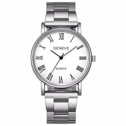 men's Watch Fashion Casual Watch Quartz Watch Steel Band Watch Wrist Watch - white, One Size