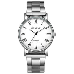 men&apos;s Watch Fashion Casual Watch Quartz Watch Steel Band Watch Wrist Watch - white, One Size