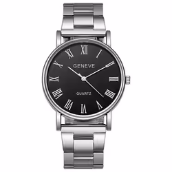 men's Watch Fashion Casual Watch Quartz Watch Steel Band Watch Wrist Watch - black, One Size