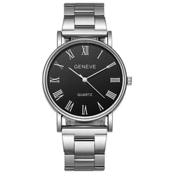 men&apos;s Watch Fashion Casual Watch Quartz Watch Steel Band Watch Wrist Watch - black, One Size