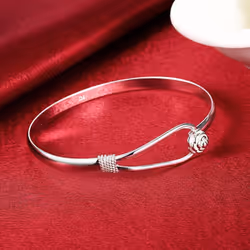 925 Women&apos;s Sterling Silver Bracelet Adjustable Jewelry