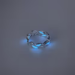 &quot;glowing Star Ring: Creative Luminous Star-shaped Accessory For Students To Shine On Instagram!&quot; - blue, Leaf ring