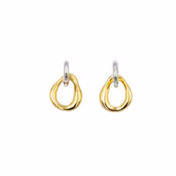 Women&apos;s Fashion Trendy Metal Double Ring Earrings