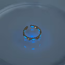 &quot;glowing Star Ring: Creative Luminous Star-shaped Accessory For Students To Shine On Instagram!&quot; - fluorescent blue ...