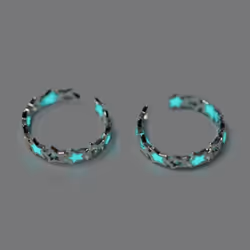 &quot;glowing Star Ring: Creative Luminous Star-shaped Accessory For Students To Shine On Instagram!&quot; - fluorescent blue, Love ring