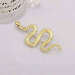 Unique Design Gold Color Snake Brooches Women Men Lady Luxury Metal Snake Brooch Pins Party Casual Jewelry - gold