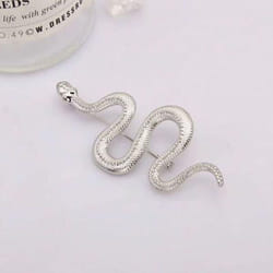 Unique Design Gold Color Snake Brooches Women Men Lady Luxury Metal Snake Brooch Pins Party Casual Jewelry - silver