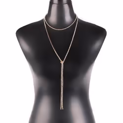 Yousheng Wedding Party Club Women&apos;s Sexy Necklace Choker Shiny Rhinestone Jewelry Gift - gold