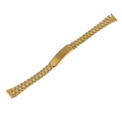 Men  Stainless Steel Watch Band Strap Metal Replacement Bracelet 12mm - golden, 12mm