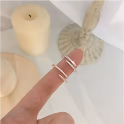 New 2022 Minimalist Thin Rings For Women Wedding Brilliant Cubic Zircon High Quality Versatile Female Finger Ring Jewelry - silver, Resizable