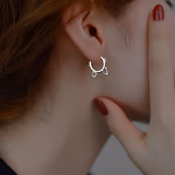 Anenjery Korean Simple Hollow Cat Earrings Temperament Animal Earrings Temperament Jewelry Gift Wholesale - rose gold