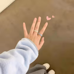 Fashion Colorful Enamel Star Rings For Women Girls Cool Sweet Star Opening Ring Party Gifts Jewelry - Pink