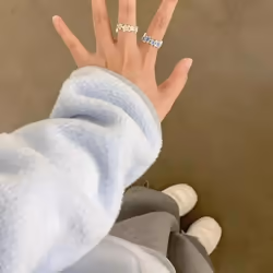 Fashion Colorful Enamel Star Rings For Women Girls Cool Sweet Star Opening Ring Party Gifts Jewelry - White