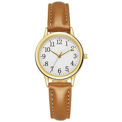 Ladies Watch / Elegant Leather Strap Quartz Watch / Casual / Fashion / Watch / Gift - brown