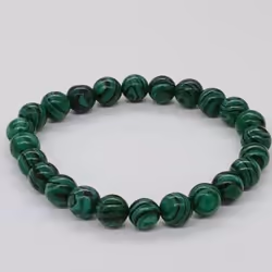 Malachite Bracelets Women Men Natural Stone Beads Bracelet Round Diabetes Relief Bracelet Lucky Jewelry Gift - malachite