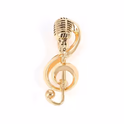 Pin Jewelry Accessories Badge Pin Brooches Pin Music Note Brooch Microphone Brooches Enamel Pin - silver