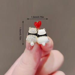Women Fashion Rhinestone Metal Lapel Pins Small Brooch Pin Flower Animal Bow Brooches - L