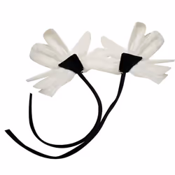 2pcs Handmade Collar Flower 13cm Lapel Pins Jewelry Accessories Flower Brooch Pins  Wedding Party - white