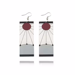Acrylic Demon Slayer Kimetsu No Yaiba Tanjirou Anime Drop Clip Earrings Cosplay Blade Of Ghost Shinobu Butterfly - Ear Hook