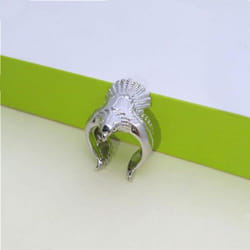 Open Size Ring Jewelry Gold Retro Eagle Wings Fashion Rings Unique Copper Alloy Eagle Ring Man&apos;s High Quality Animal Accessories - silver