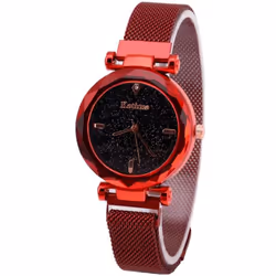 Ladies Stainless Steel Quartz Watch / Luxury / Fashion - black