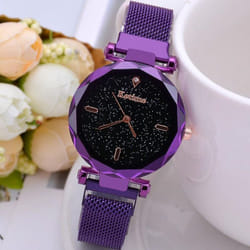 Ladies Stainless Steel Quartz Watch / Luxury / Fashion - purple